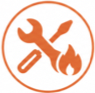 Icon representing HVAC heating repair and maintenance services in Central New Jersey.